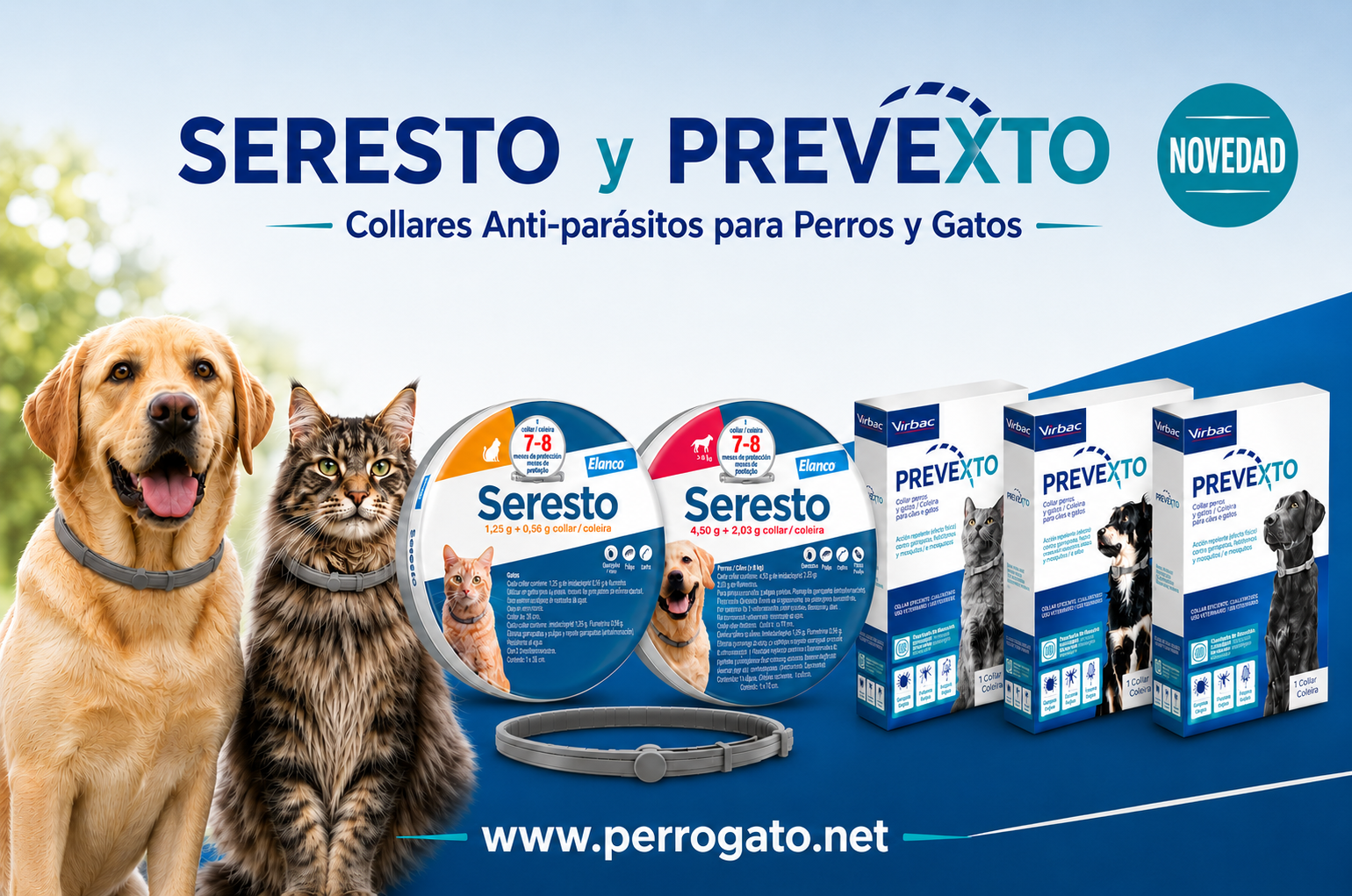 SERESTO Y PREVEXTO Collares Anti-par&aacute;sitos